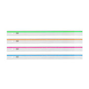 Riga 60 cm trasparente con banda fluo