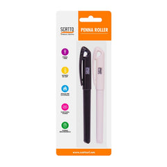 Set 2 penne Roller nero e bianco