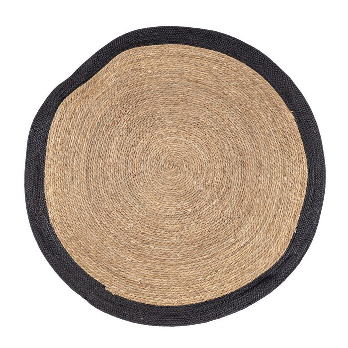 Tappeto tondo naturale con bordo colorato 120 cm - Zhara - BIZZOTTO - 34357504377048