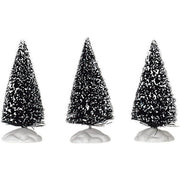 Set 3 alberi con setole per villaggio natalizio