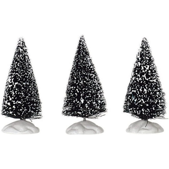 Set 3 alberi con setole per villaggio natalizio