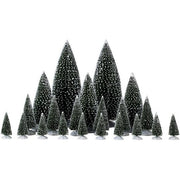 Set 21 alberi assortiti per villaggio natalizio
