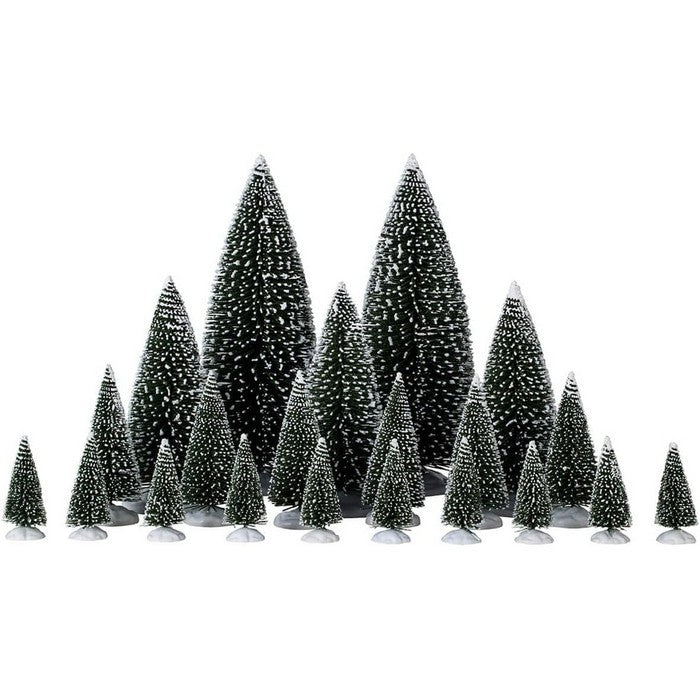Set 21 alberi assortiti per villaggio natalizio