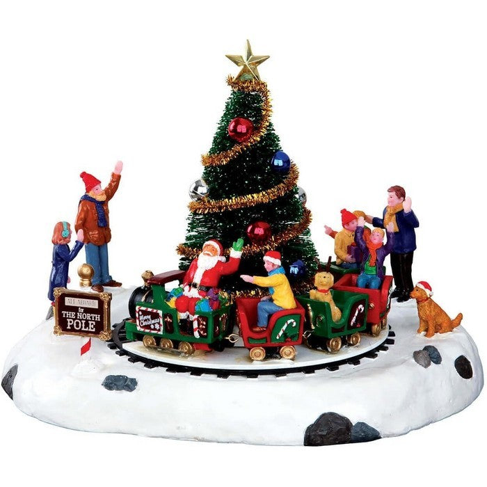 Giostra Treno di Babbo Natale per villaggio natalizio