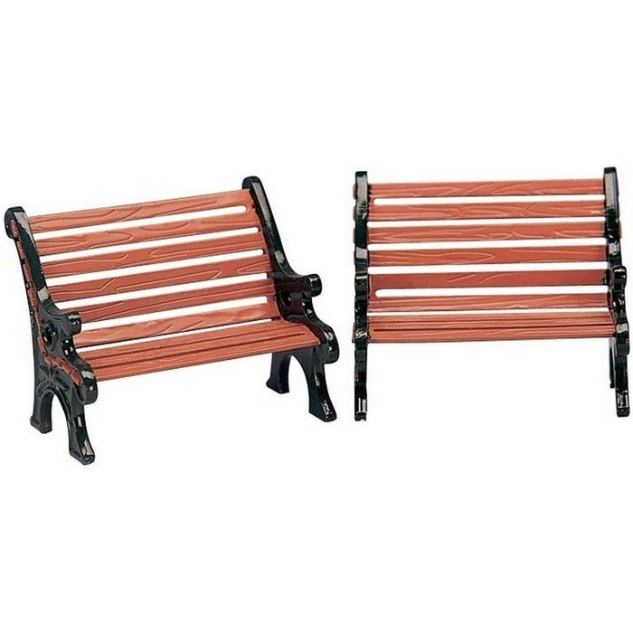 Set 2 panchine del parco per villaggio natalizio