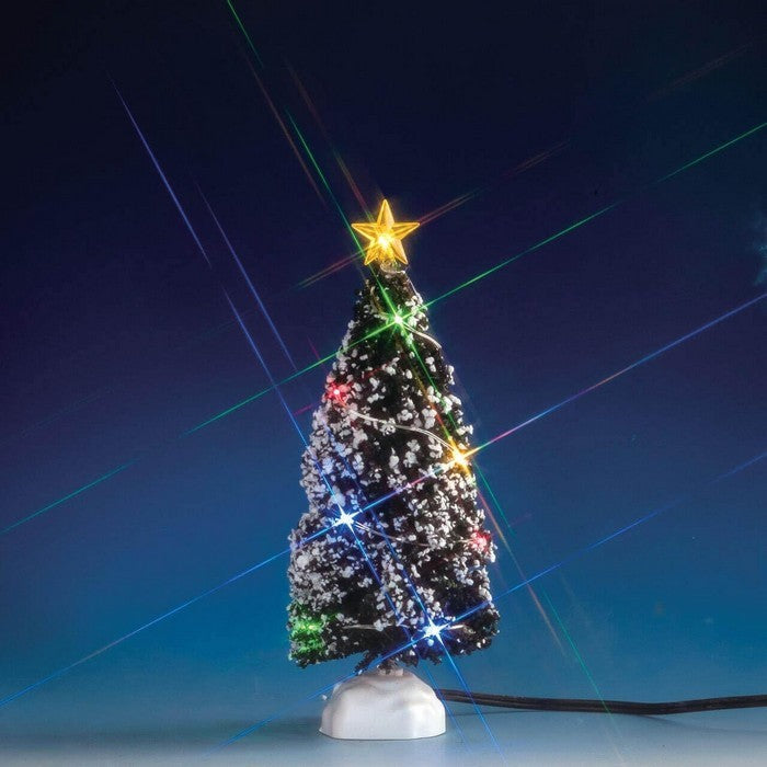 Albero Sempreverde con 12 Luci Multicolor per villaggio natalizio
