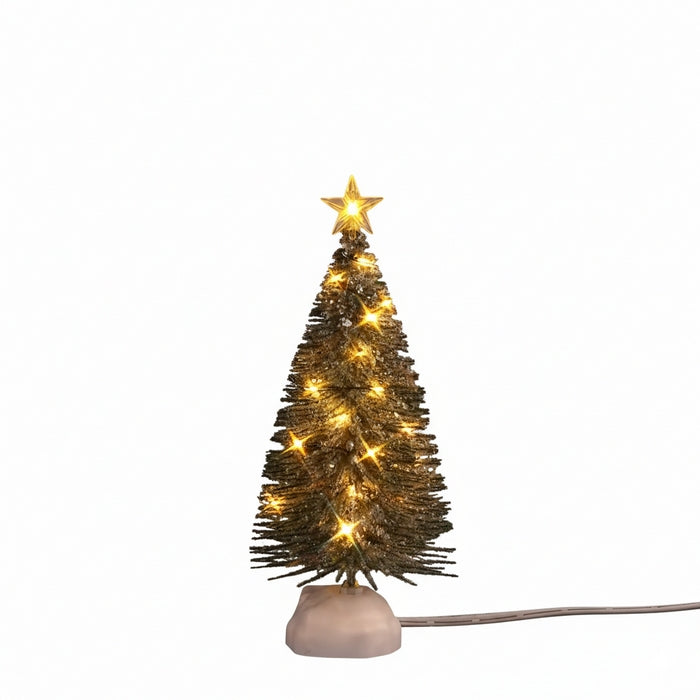 Albero di natale per villaggio natalizio con stella