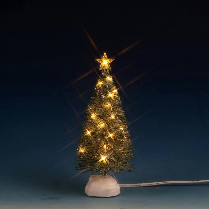 Albero di natale per villaggio natalizio con stella