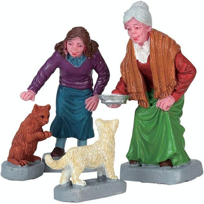 Scena Cibo ai Gattini per villaggio natalizio