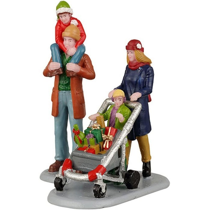 Scena Shopping di Famiglia per villaggio natalizio