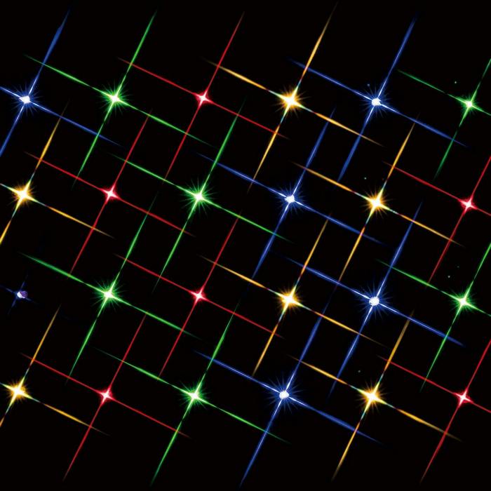 Filo di luci multicolor 24 LED per villaggio natalizio