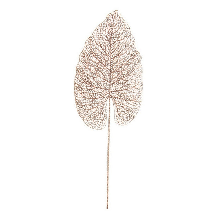 Foglia cuoriforme con glitter per decorazione natalizia 62 cm