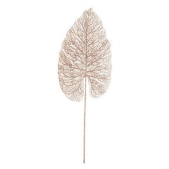 Foglia cuoriforme con glitter per decorazione natalizia 62 cm