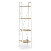 Scaffale a colonna scandinavo con 4 mensole bianco - Elettra