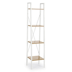 Scaffale a colonna scandinavo con 4 mensole bianco - Elettra