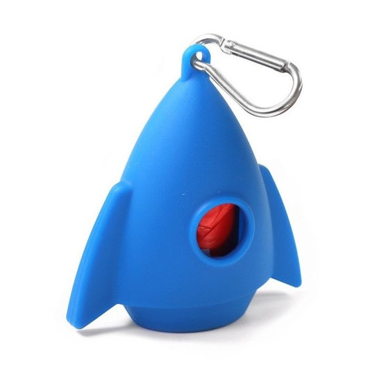 Dispenser sacchetti igienici per cani in silicone - Razzo - RECORD - 64406001877370
