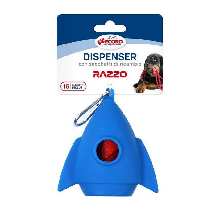 Dispenser sacchetti igienici per cani in silicone - Razzo - RECORD - 64406002172282