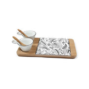 Set aperitivo 5 pezzi in bamboo e porcellana - Tropical