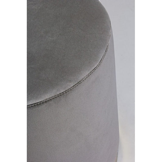 Pouf tondo in velluto con base in acciaio 35 cm - Lucilla - BIZZOTTO - 34259997196504