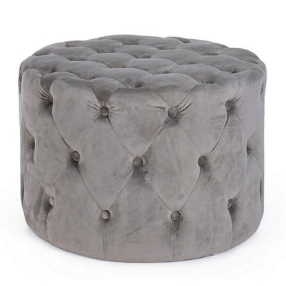 Pouf in velluto rotondo 60 cm - Lorella