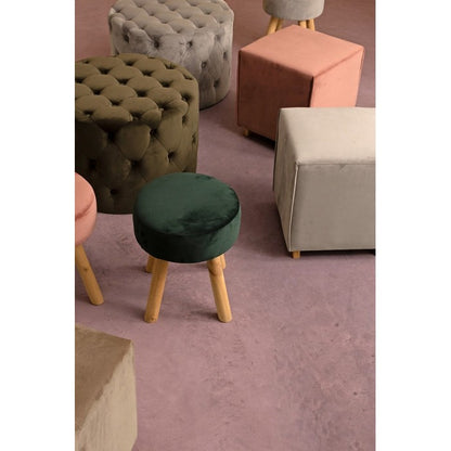 Pouf in velluto rotondo 60 cm - Lorella