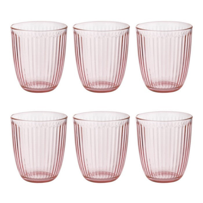 Set 6 bicchieri in vetro rosa - Acqua Line - BORMIOLI - 35059395887320