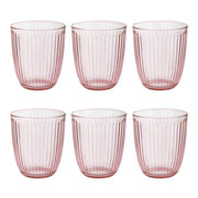 Set 6 bicchieri in vetro rosa - Acqua Line