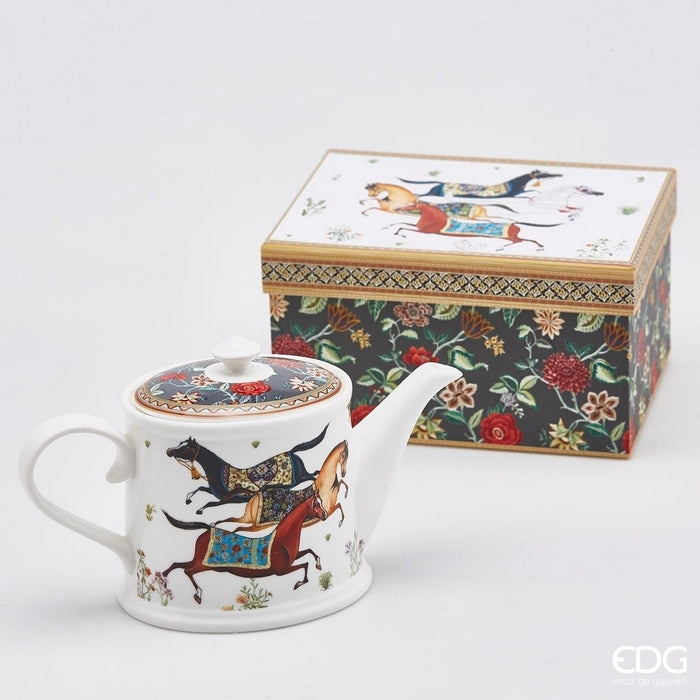 Teiera natalizia in porcellana con confezione regalo - EDG - 34268853633240