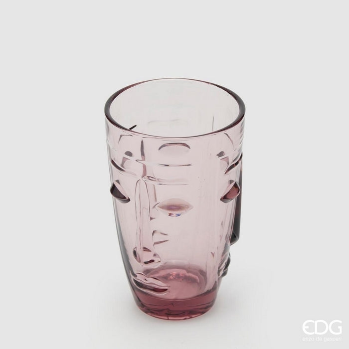 Bicchiere con faccia in vetro colorato - EDG - 34276538253528