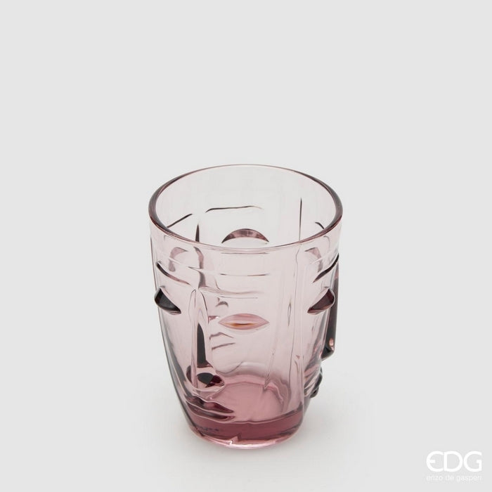 Bicchiere con faccia in vetro colorato - EDG - 34276543430872