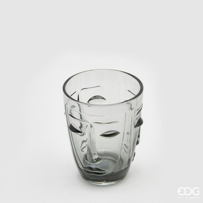 Bicchiere con faccia in vetro colorato - EDG - 34276545986776