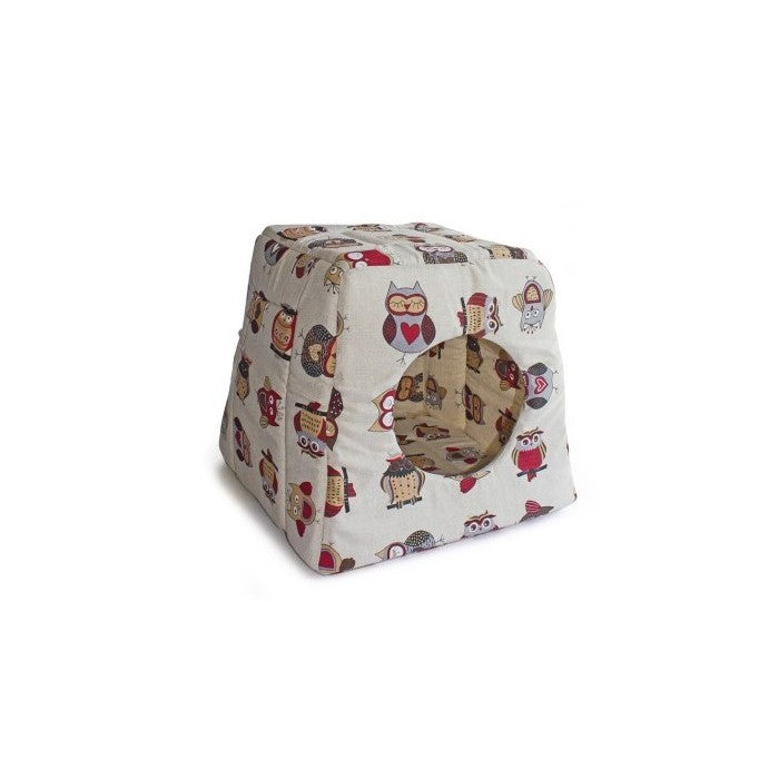 Cuccia per cani e gatti in tessuto con gufi - Igloo - RECORD - 64406028976506