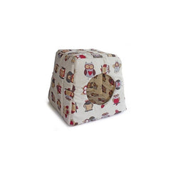 Cuccia per cani e gatti in tessuto con gufi - Igloo