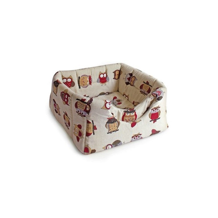 Cuccia per cani e gatti in tessuto con gufi - Igloo - RECORD - 64406029042042