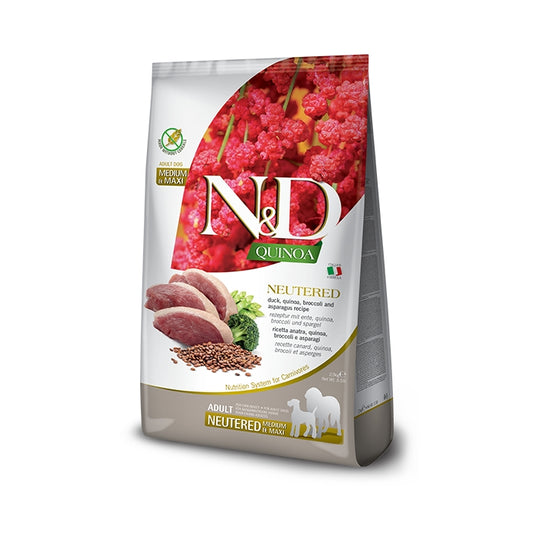 N&D Quinoa Dog Neutered Anatra, quinoa e broccoli Adult Medium Maxi - FARMINA - 64826408927610