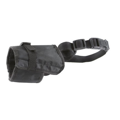 Museruola per cani regolabile in nylon nero