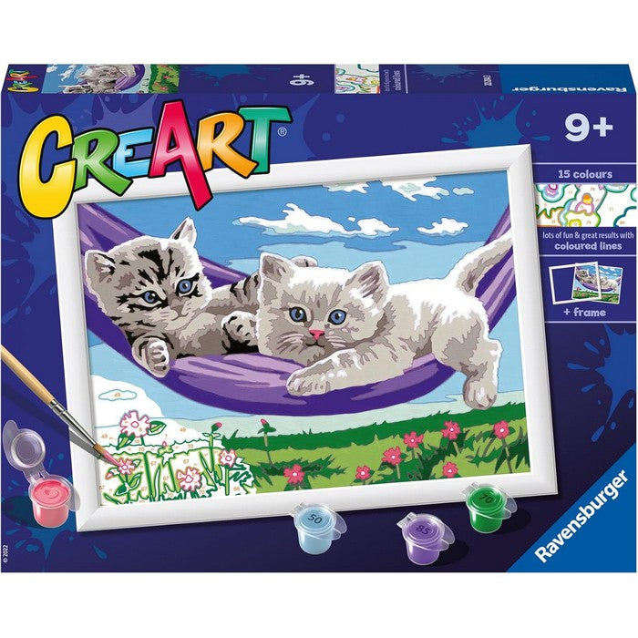 Creart kit pittura per bambini Gattini Sull'amaca