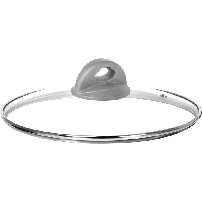 Coperchio in vetro con bordo in acciaio - Titanium