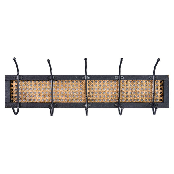 Attaccapanni in legno e rattan - Cloth