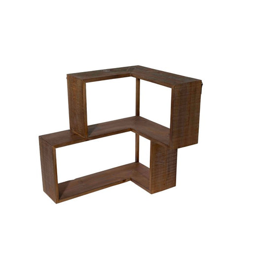 Mensola doppia angolare in legno - NOVITA' HOME - 34265312100568