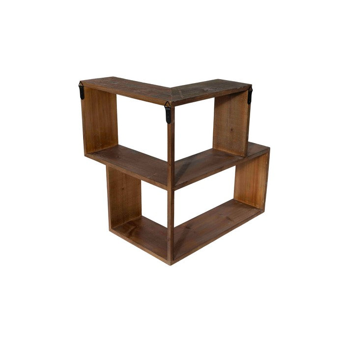 Mensola doppia angolare in legno - NOVITA' HOME - 34279109001432