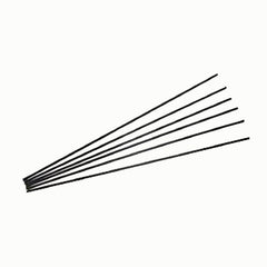 Set 6 bastoncini neri in fibra per diffusore di essenza 40 cm