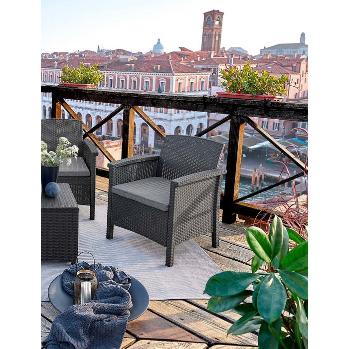 Set salotto da giardino 4 posti con tavolino - Venezia