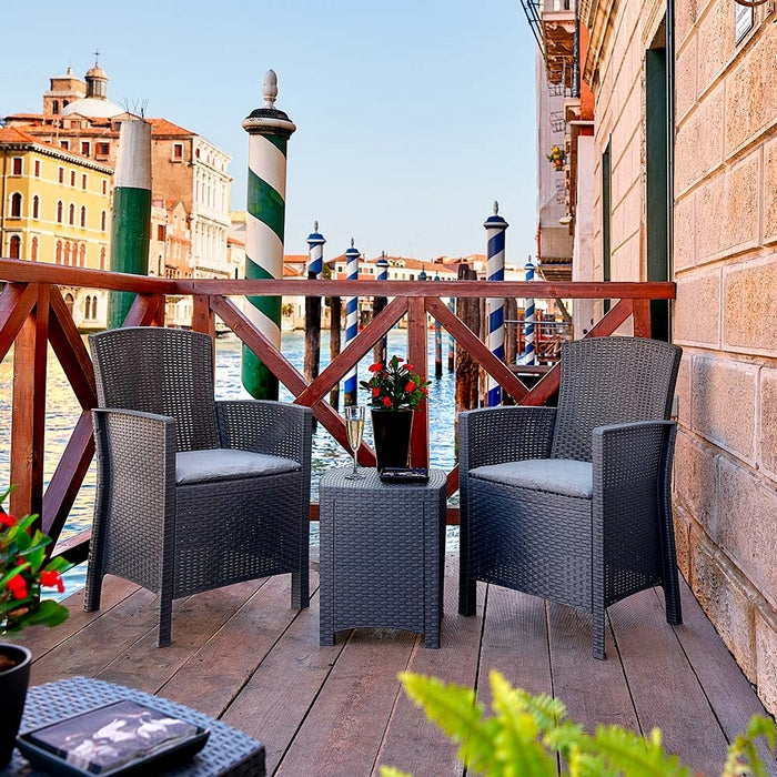 Set salotto da giardino 2 posti con tavolino - Lido Terrace