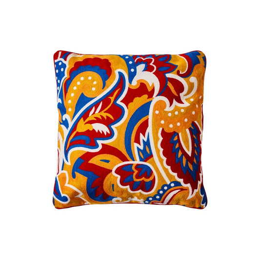 Cuscino foliage dark orange - Embroidery - NOVITA' HOME - 34357535277272