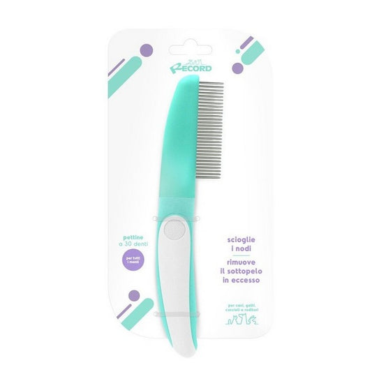Pettine in metallo 30 denti per animali tutti i manti 4x20 cm - Hairmony - RECORD - 64406277915002