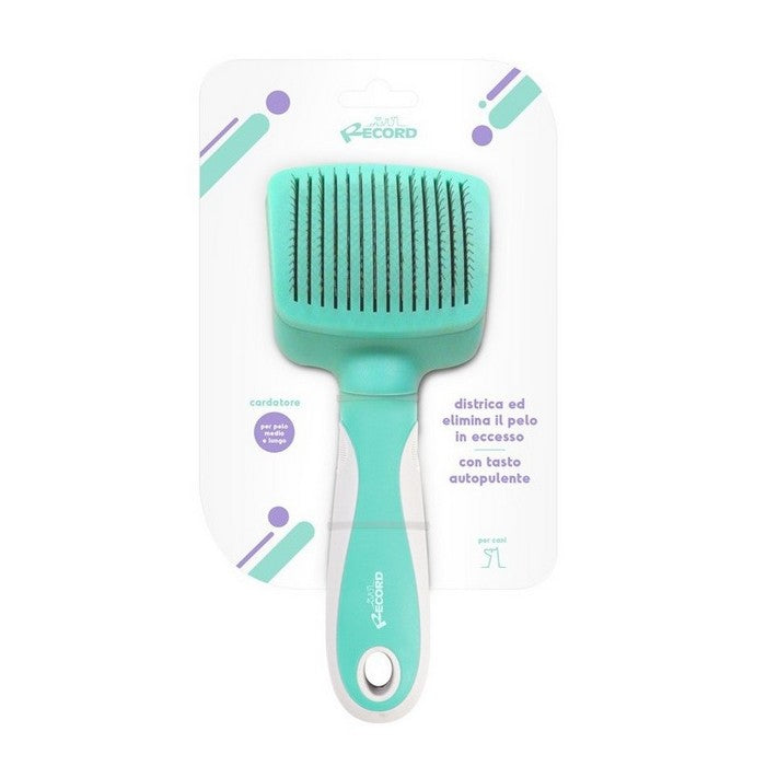 Cardatore per animali autopulente con punte in acciaio inox - Hairmony - RECORD - 64428795232634
