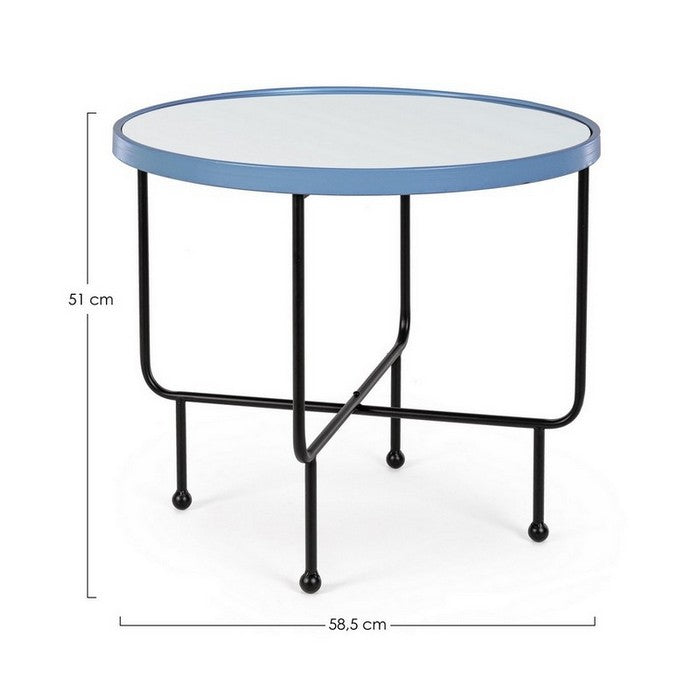 Tavolino minimal in metallo con piano a specchio - Painter - BIZZOTTO - 34269338960088