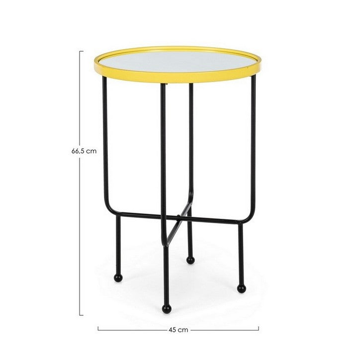 Tavolino minimal in metallo con piano a specchio - Painter - BIZZOTTO - 34267119452376