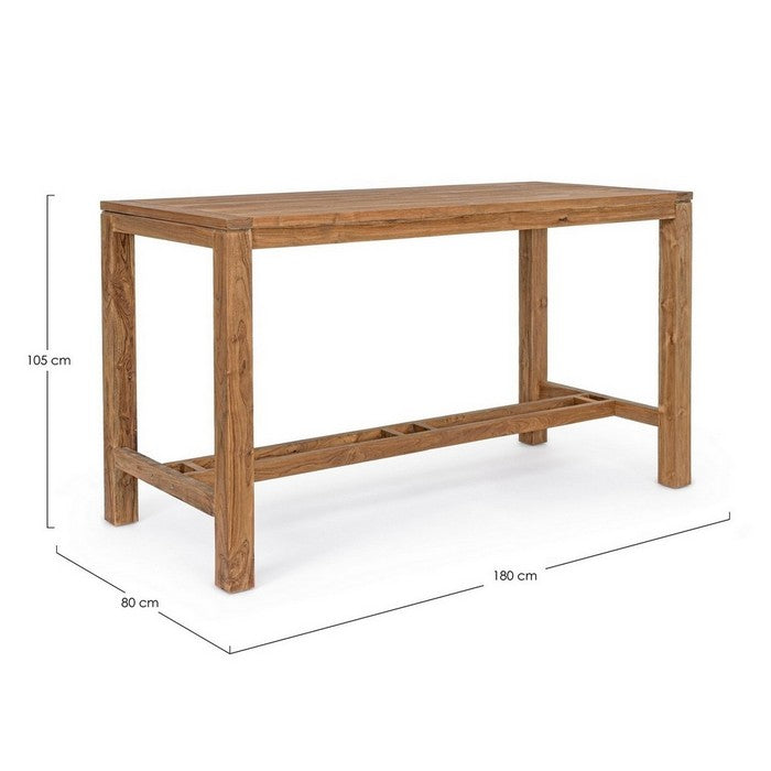 Tavolo alto da bar in legno teak - Maricruz - BIZZOTTO - 34269350691032